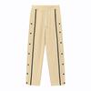 Sports row button men's casual trousers spring and autumn models loose straight drawstring large size trousers men