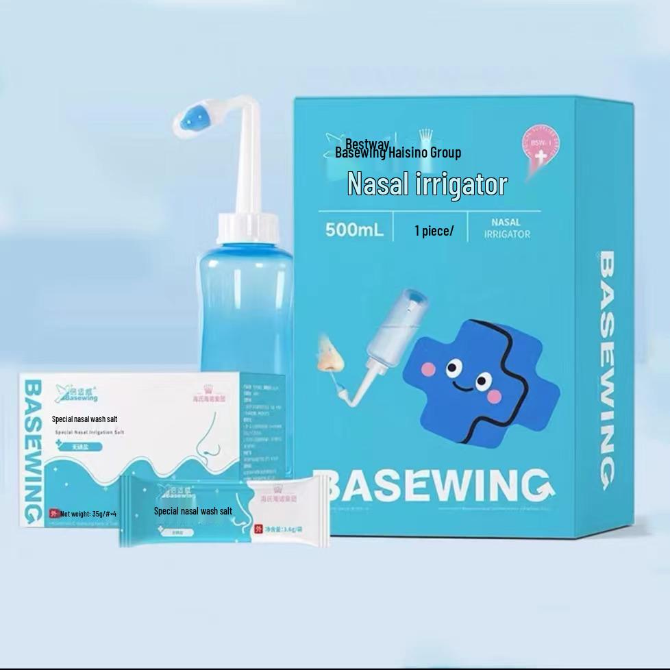 Haishi Hainuo Nasal Wash Pot: Sinus Irrigation Device for Adults & Children with Nasal Wash Salt