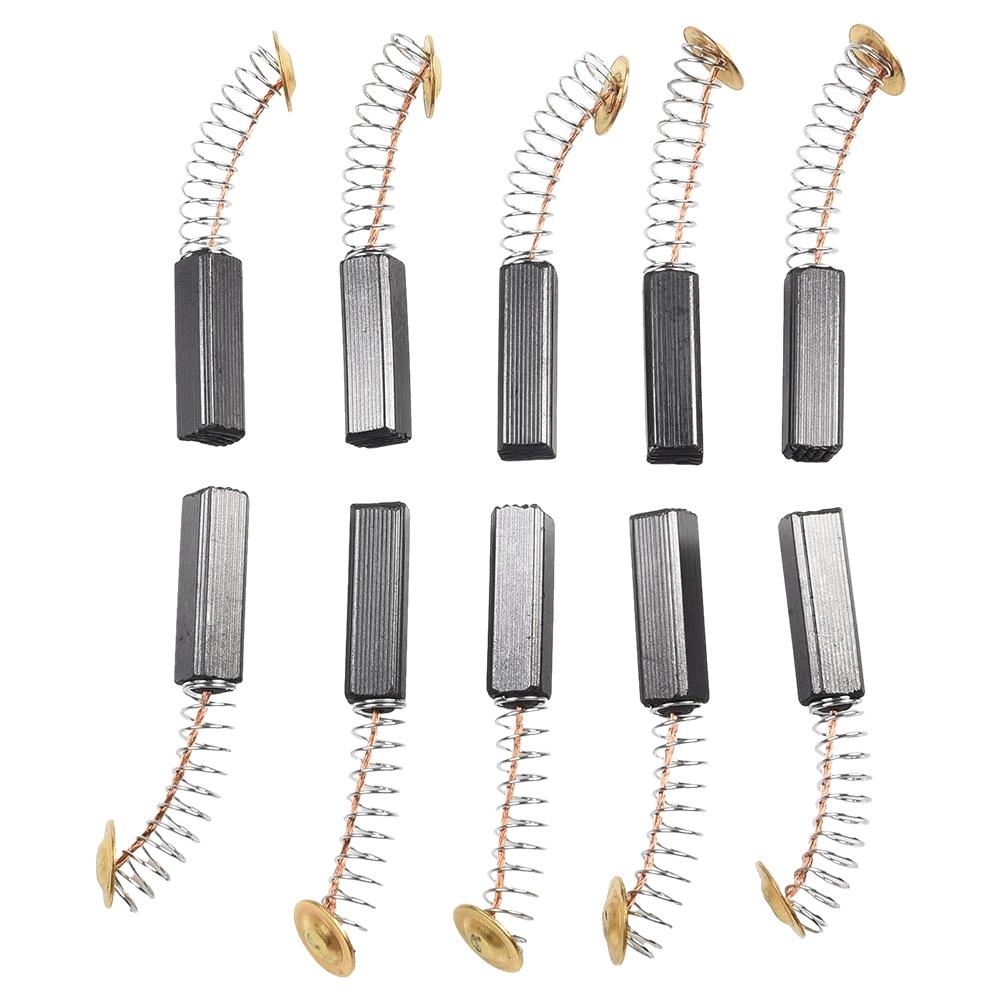 10pcs Power Tool Motor Coal Brushes Feathered 6x6x20mm Motorbrush Drill