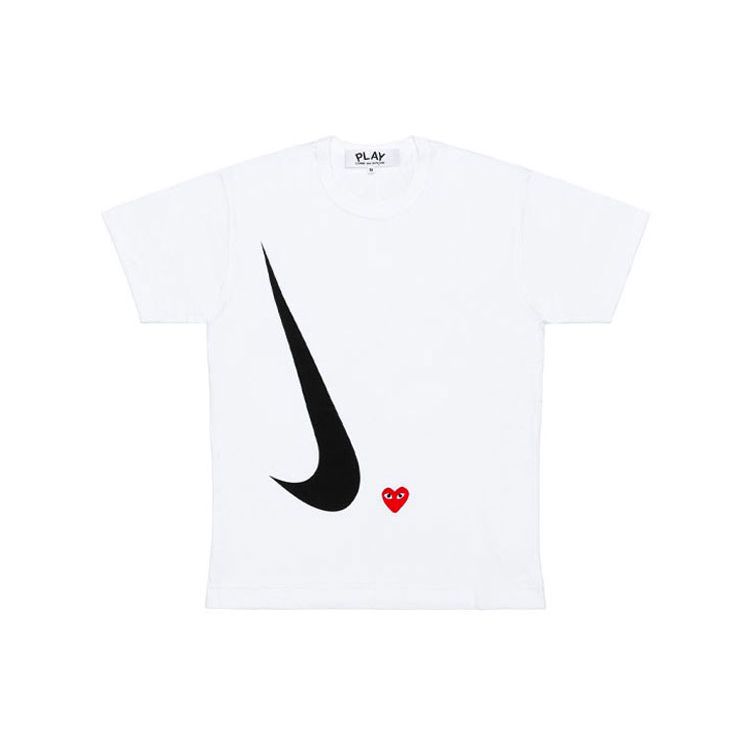 

Nike x Comme des Garçons PLAY Men s Short Sleeve T-Shirt White AE-T402-051-1 M