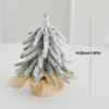 Christmas Tree Mini Tabletop Ornament Flocking Snow PE Tree Festive Scene Ornament Christmas Tree
