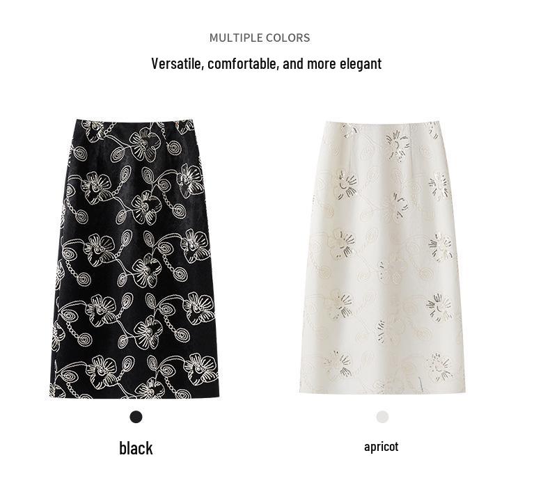 Elegantes chinesisches Stickrock für Damen - Frühling/Herbst 2026 Kollektion