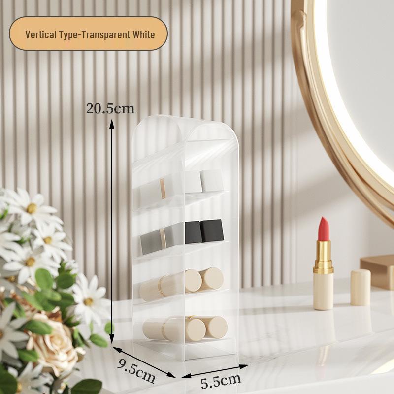 Rotating Makeup Brush Holder & Cosmetic Organizer Box