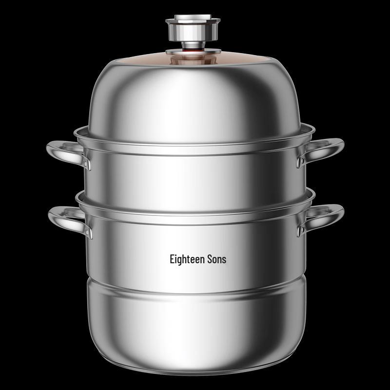 Shibazuo 3-Layer 304 Stainless Steel Steamer Pot