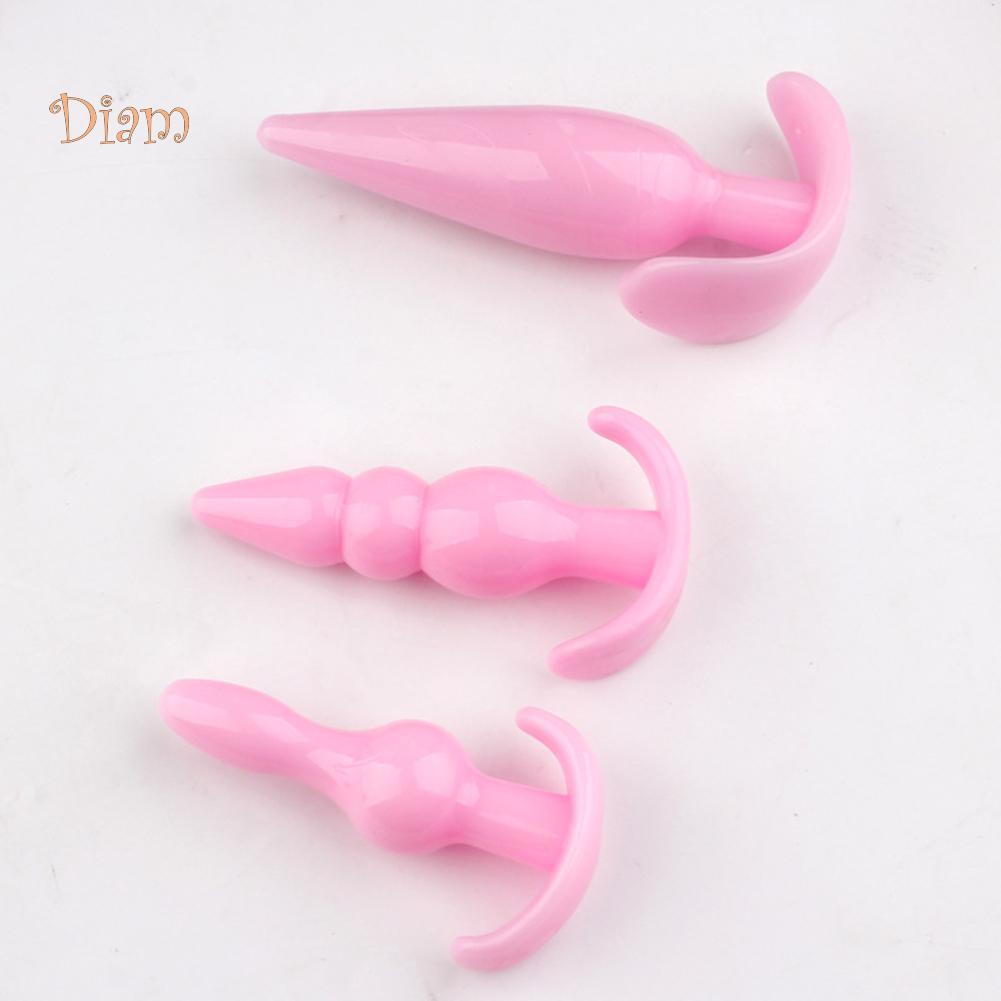 lollipops 4Pcs T-Bar Base Butt Anal Plug Massager Couple Flirting Masturbation Sex Toy