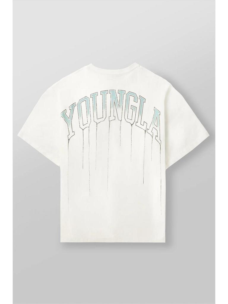 YOUNGLA Pánske nadrozmerné bavlnené posilňovacie tričko - Okrúhly výstrih, Krátky rukáv, 240 látka