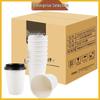 Disposable Double-Layer Anti-Scald Paper Cups with Lids