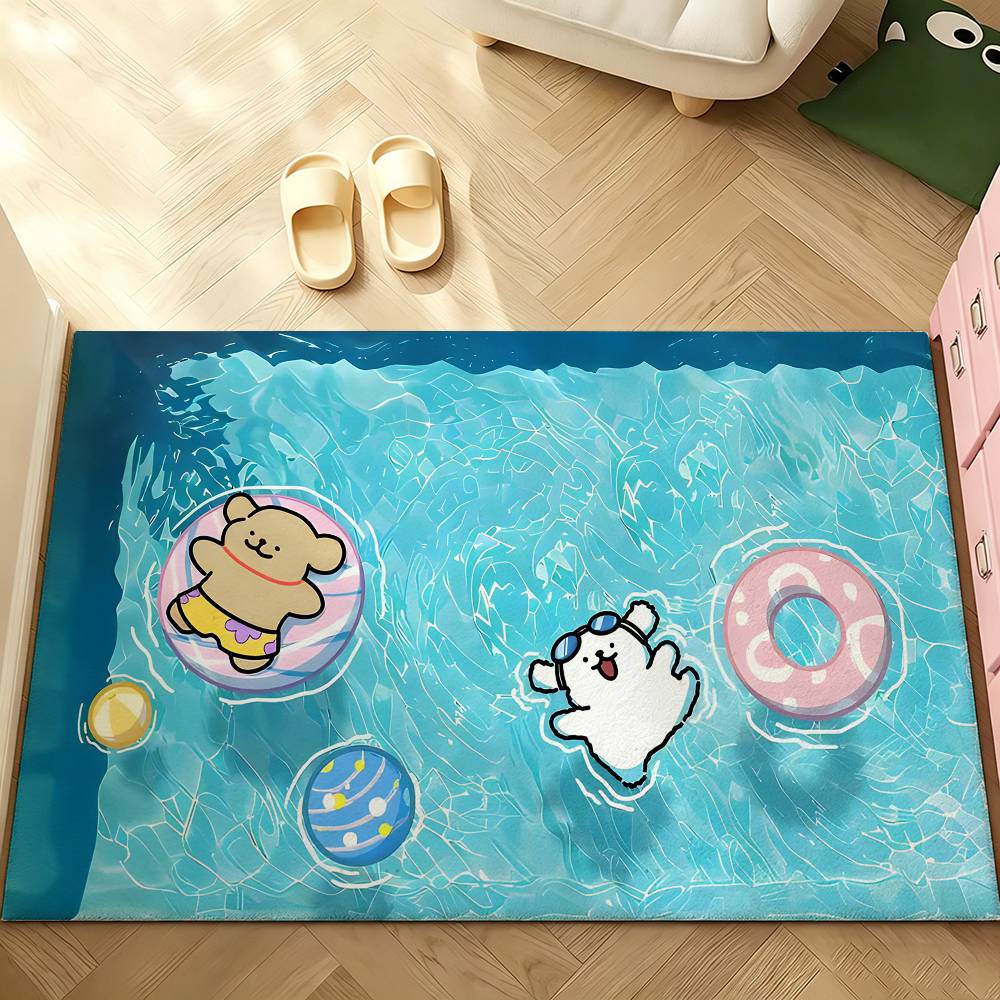 Cute M-Malteses Carpet Bathroom Anti-slip Mat Door Mat Home Decoration Mat Entrance Door Mat Scratch-resistant Door Mat
