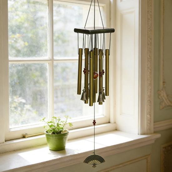 Wind Chime for Outside Butterfly/Horse/Fan/Ship Metal Tube Windchime for Patio Yard Porch Hanging Decoration Housewarming Gift for Men Women