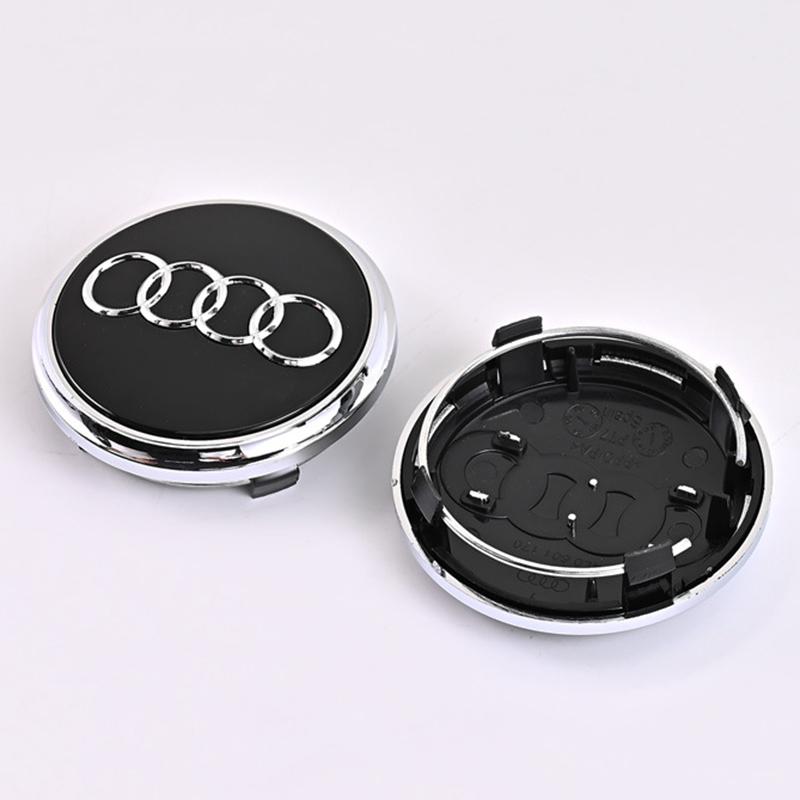 For Audi RS3 4pcs 60mm 61mm 68mm 69mm 77mm Car Wheel Center Caps For Audi A1 A2 A3 A4 A5 A6 A7 A8 Q2 Q3 Q4 Q5 Q7 S3 S4 S5 S6 S7 S8 RS3 RS5 TT