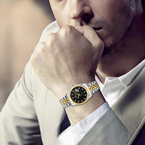 JEWELRYWE Couple's Watches, Popular Stainless Steel Analog, Waterproof, Japanese Quartz Movement, Bracelet Watch, Fashion Accessory, Perfect Gift for