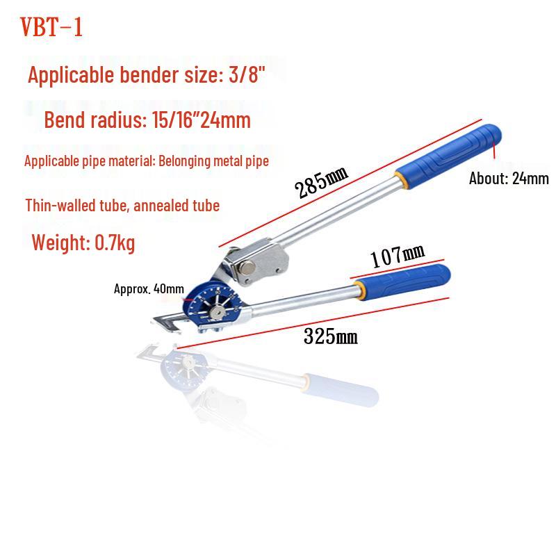 Saint-Ba Ruční ohýbačka trubek pro měď, hliník, ocel: Velikosti 6, 8, 10, 12, 19, 22