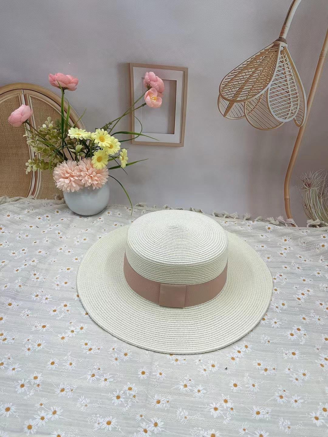 

Dell Le Ins Wind Straw Hat Fine Paper Braided Encryption Wide Edge Sun Hat Simple Atmosphere Sun Protection Hat M（56-58cm）