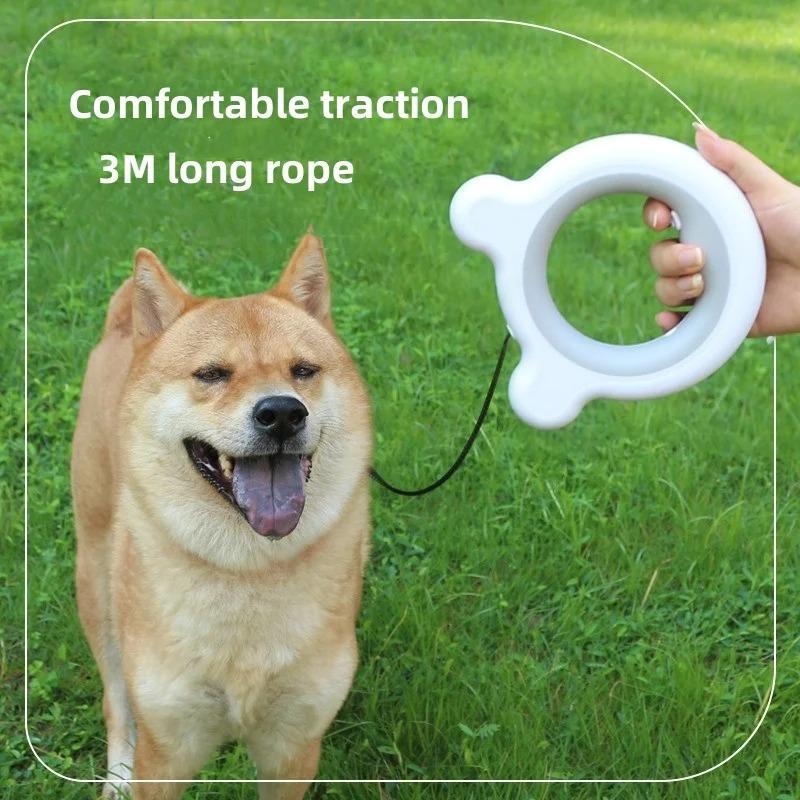 

3m Heavy Duty Retractable Dog Leash, Auto Lock Leash For Small Medium Dogs With 90kg Tested Strength сірий