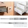 Gobrico Drawer Hardware 16-inch Hydraulic Soft Self Close Drawer Slides Full Extension Ball Bearing Drawer Runners 3Folds 100 Lb. 1Pair