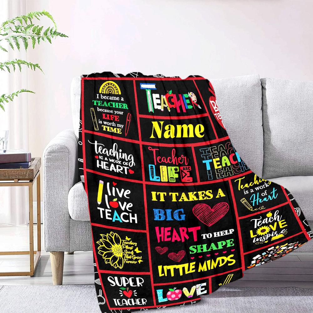 Teacher Appreciation Customize Your Name Rv Blanket Soft Comfortable Lightweight For All Seasonst50