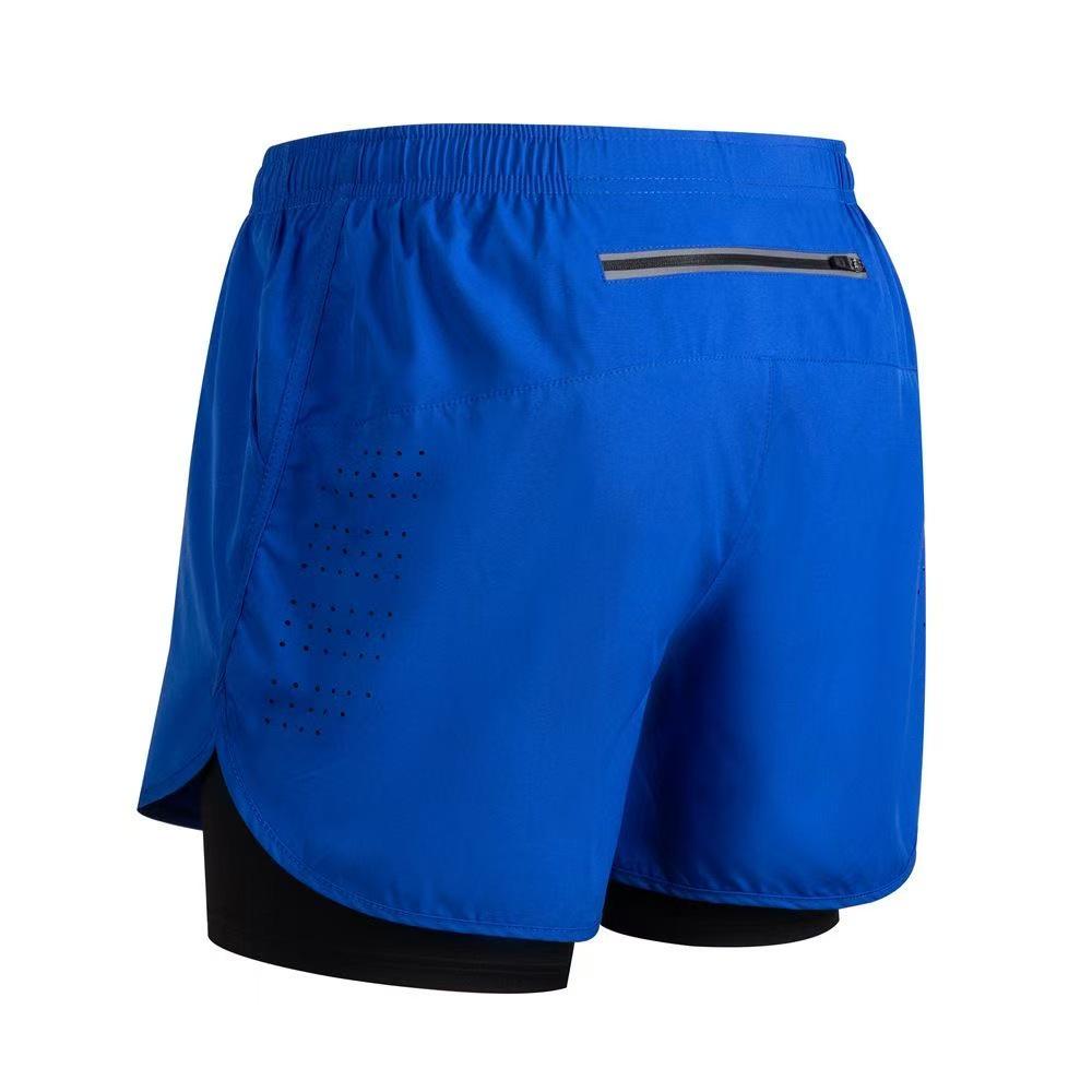 Herren-Zwei-in-Eins-Laufshorts mit Schnelltrocknung und Anti-Exposure-Futter