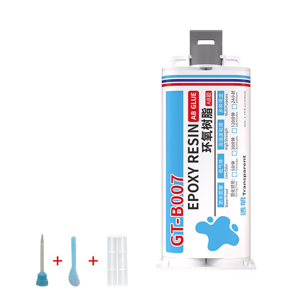 Transparent Epoxy Resin AB Glue 50ML for Wood Metal Ceramic Plastic Repair Fast Curing Strong Adhesive Sealant Home Improvement