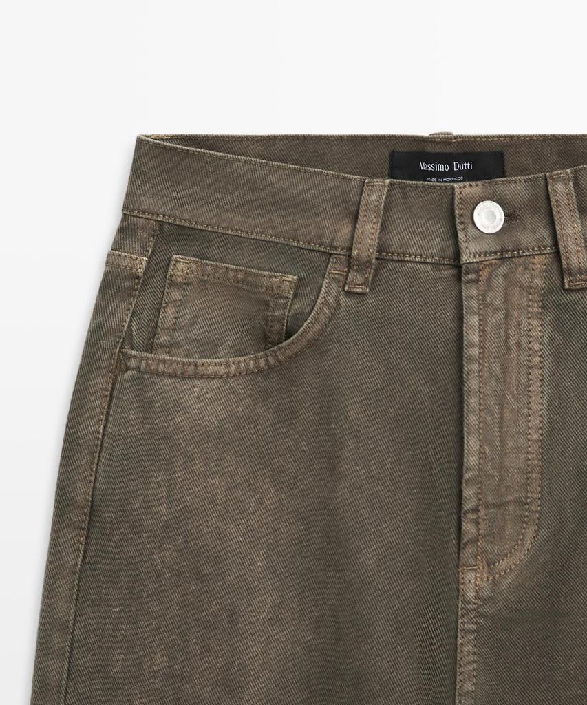 Masimodutti Wide Leg Denim Pants