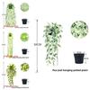 Faux Hanging Vine Plant With Green Leaves For Balcony And Party Decoration