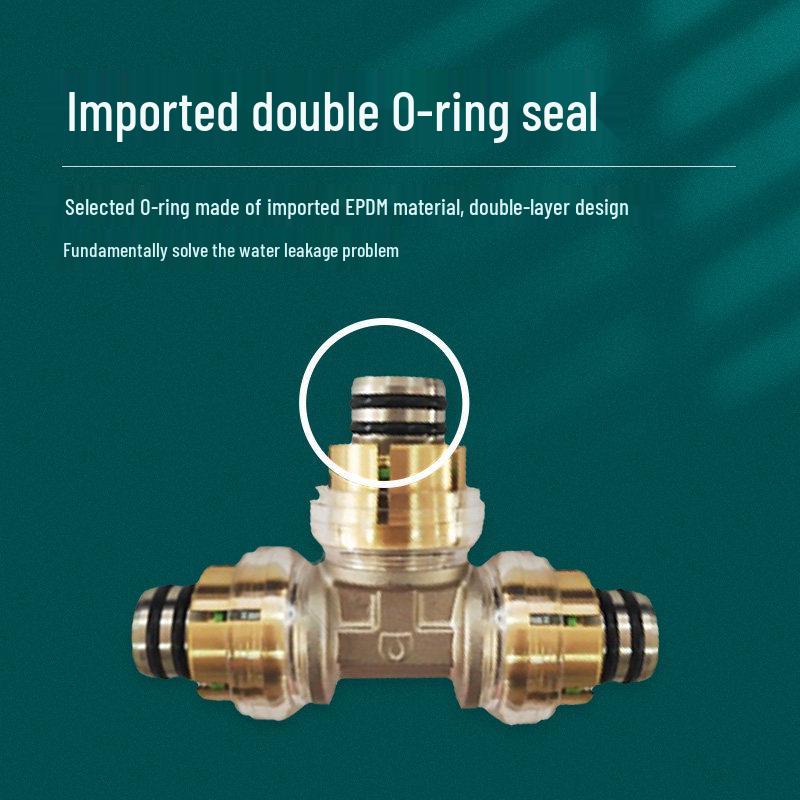 Aluminum-Plastic Pipe Joint Accessories for PERT Floor Heating 1216 & 2025 Quick-Connect Geothermal Pipe Repair
