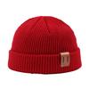 Knit Winter Hat Solid Color Fleece Lined Men Women Brimless Hat Cold Weather Outdoor Activities Breathable Hat