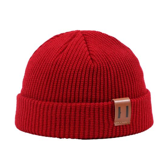 Knit Winter Hat Solid Color Fleece Lined Men Women Brimless Hat Cold Weather Outdoor Activities Breathable Hat