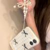 ins plaid bow iPhone16/17promax mobile phone case for Apple Air white background imd15 set 14