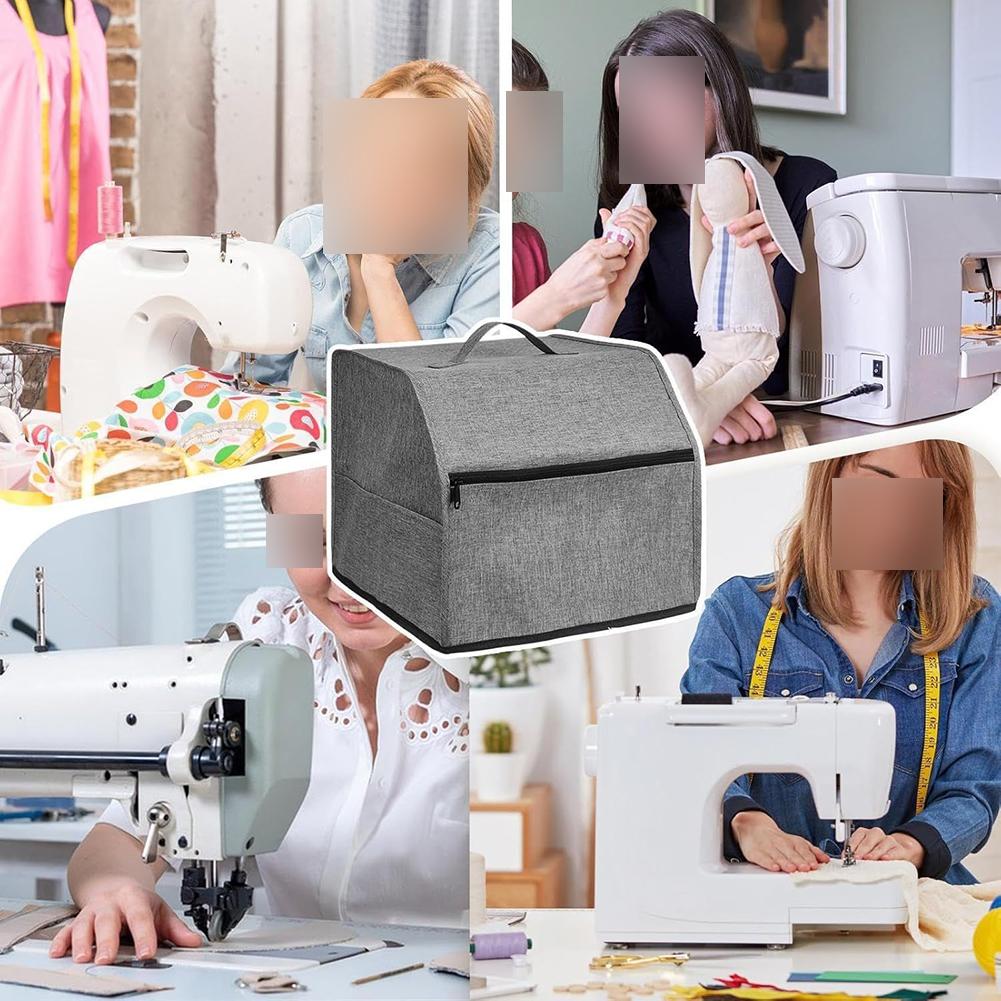 Serger Machine Cover With Pockets For Storage,Sewing Machine Dust Cover For Most Standard Sergers,Overlock Machine Cover
