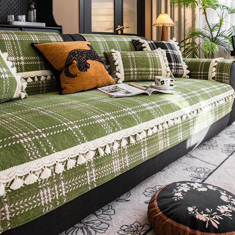 

2025 новый диванный подушка четыре сезона универсальный прямой ряд премиальная кожа диванная подушка сиденья противоскользящий чехол для дивана 70*70cm