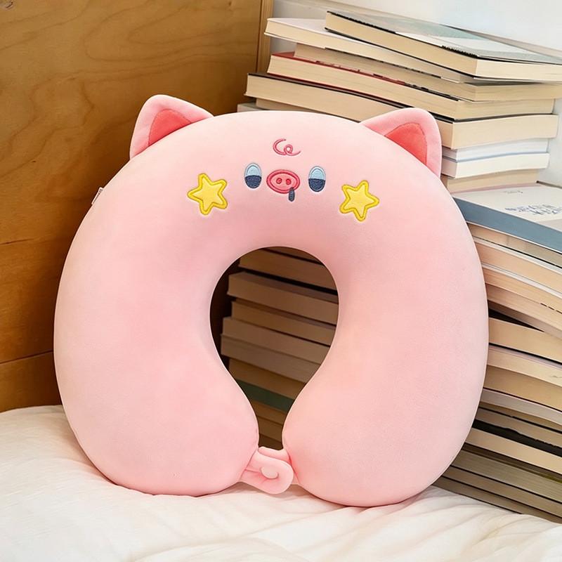 Cartoon Animal Ushaped Memory Foam Neck Pillow For Office Nap Travel Cute Plush Cushion