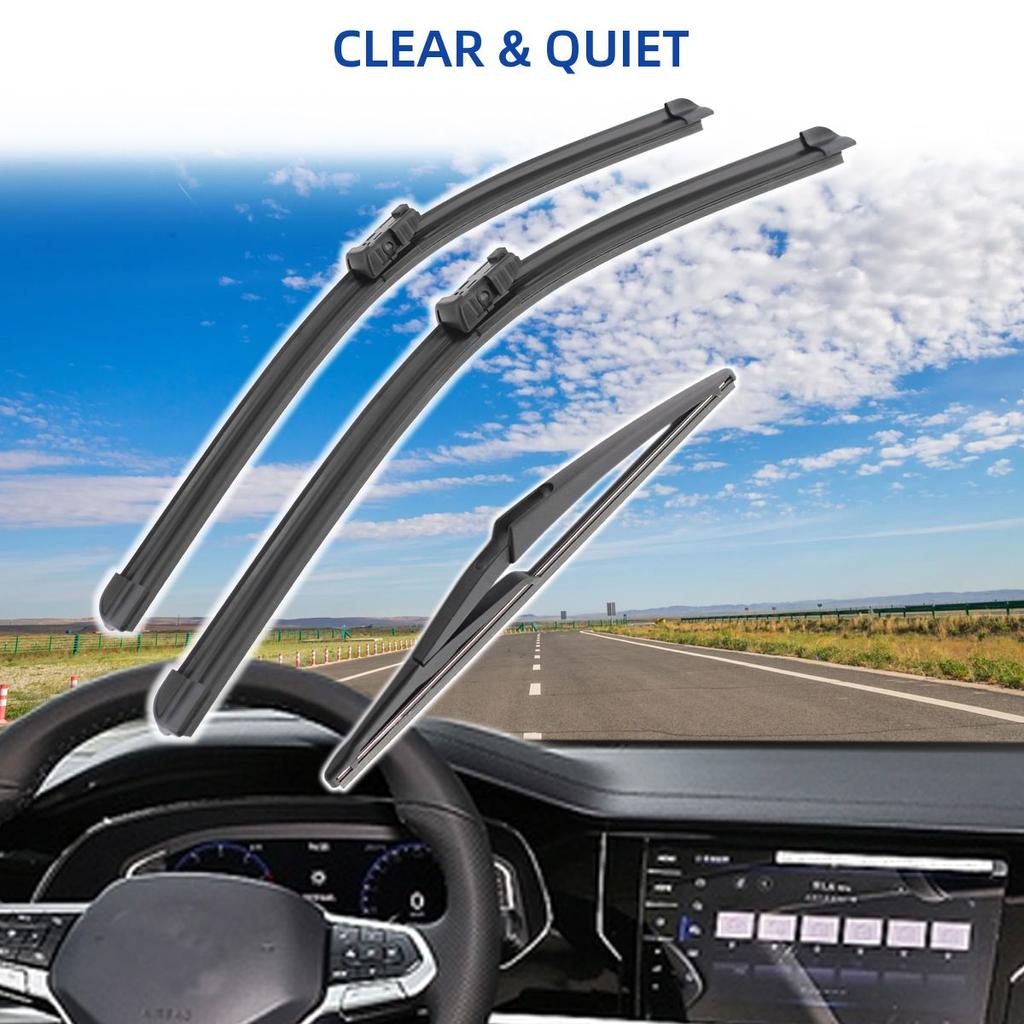 3PCS für Citroen C4 MK2 Fließheck 2010-2018 30" 26" 12" vorne hinten Wischerblätter Windschutzscheibe Windschutzscheibe Fensterschneider Zubehör 2015 2016 2017 2018