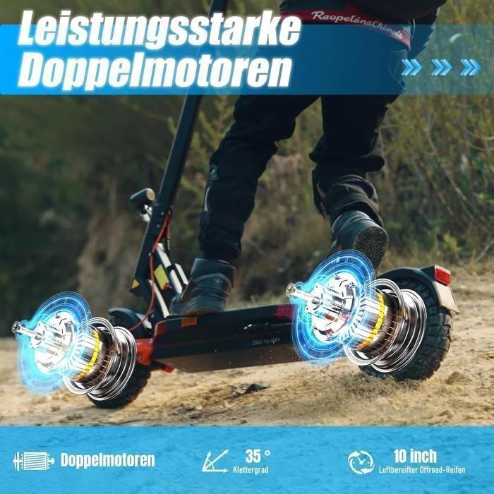 Scooter Électrique JOYOR T10 -- Moteur 1000W X2 Batterie 60V18AH Pneus De 10 Pouces - Noir