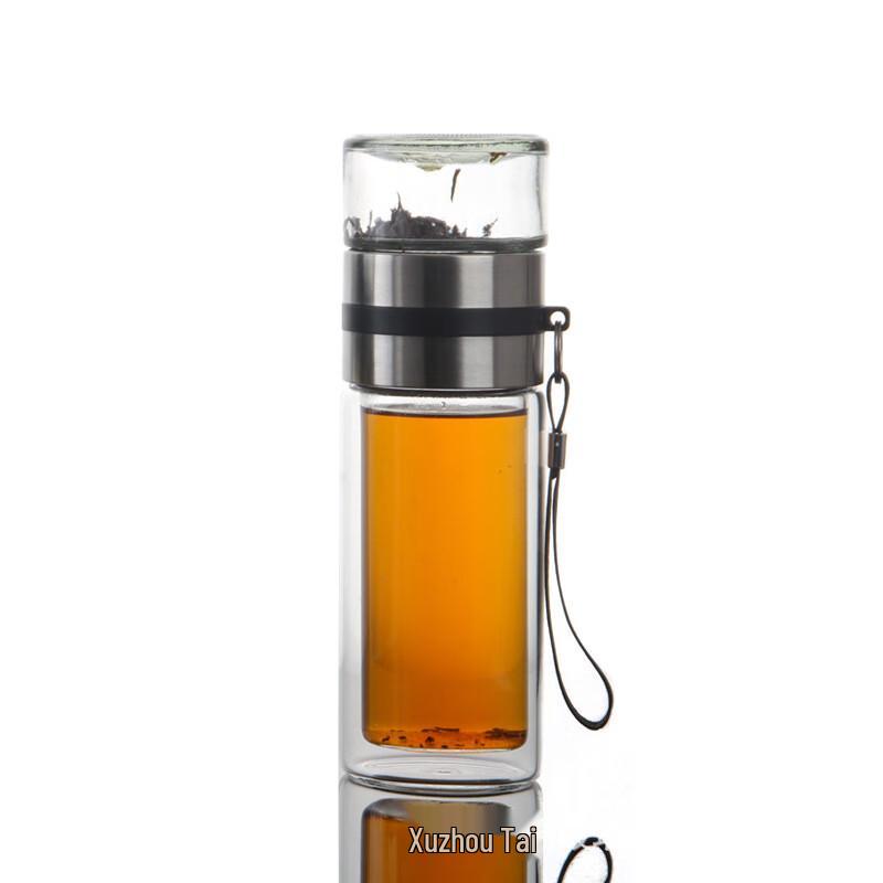 350ml Double-Walled Tea Infuser Glass Cups (Set of 2)