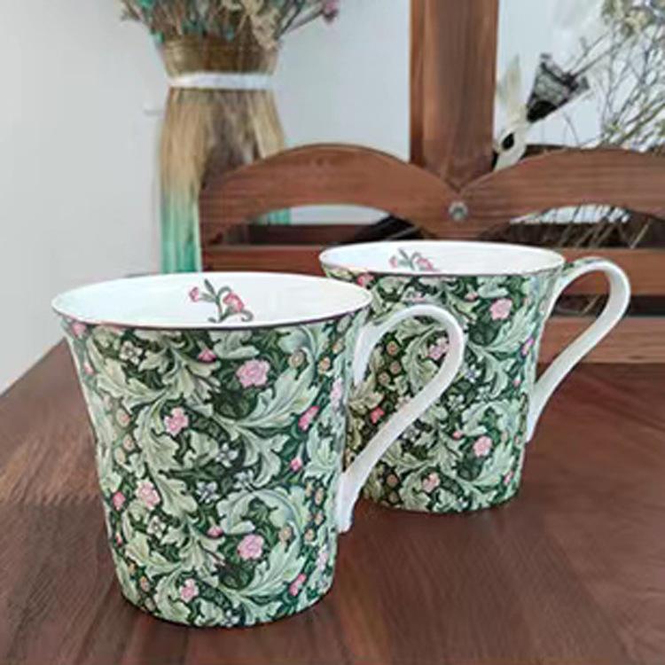 Bone China European Retro Ceramic Water Cup Personalized William Sea Anemone Dandelion Cup Creative Gift Milk Cup