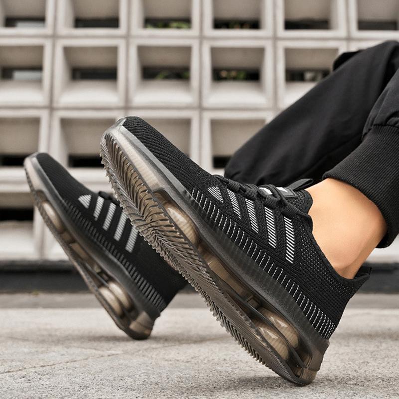 Fashionable Men's Sports Shoes Lightweight Breathable Fast Drying Mesh Cushioning Running Shoes Fitness Training Non Slip Shoes