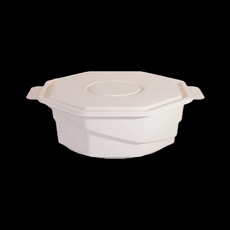 Biodegradable Round Corn Starch Disposable Takeout Containers