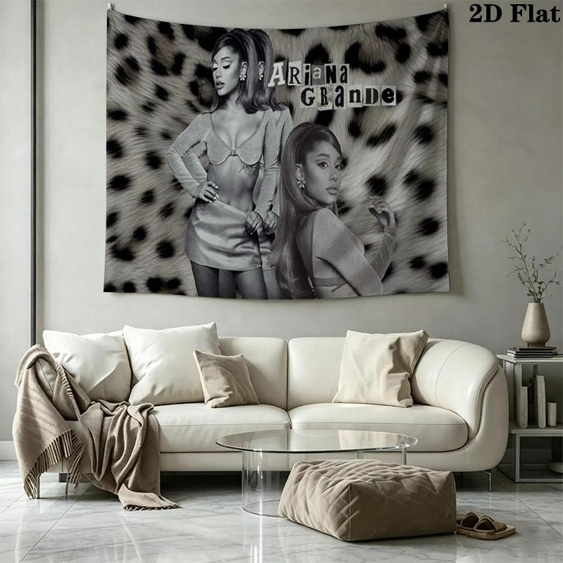 Ariana Grande Wall Tapestry Aesthetic Wall Hanging Printed Fabric Blanket Decorative Tapestries for Bedroom Living Room Home Decor