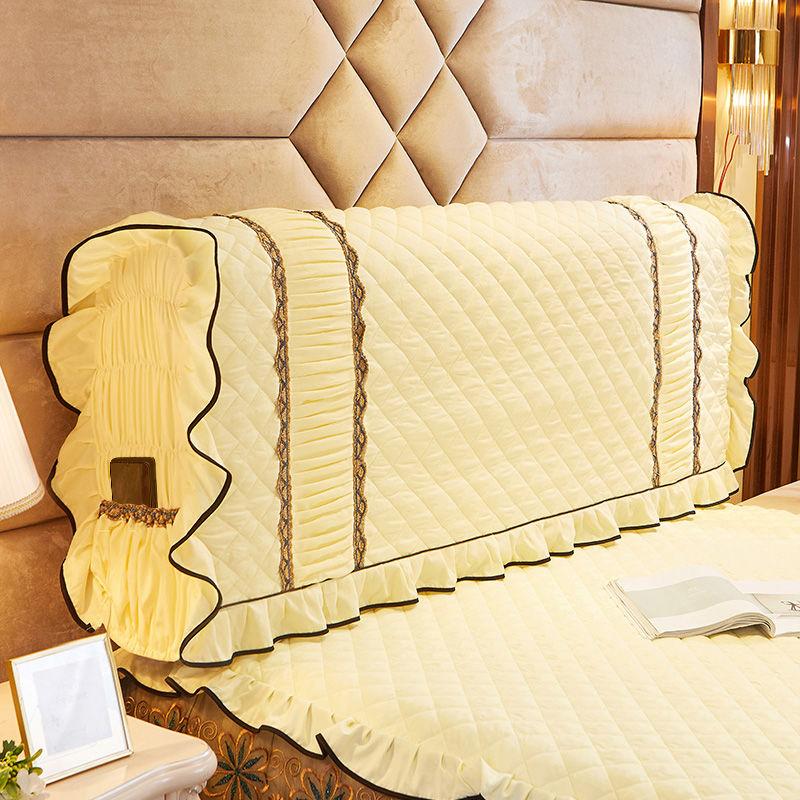 European All-inclusive Thicken Quilted Headboard Cover Soft Cotton Fabric King Queen Size Dustproof Bed Head Cover 150x70cm