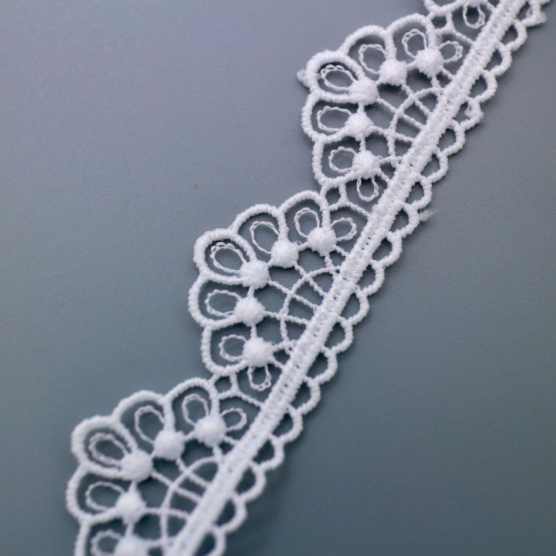 Одностороннее кружево из молочного шелка с вышивкой, кружево-штрихкод, кружево для вышивки детской одежды, волнистое кружево 2,2 см WM90082