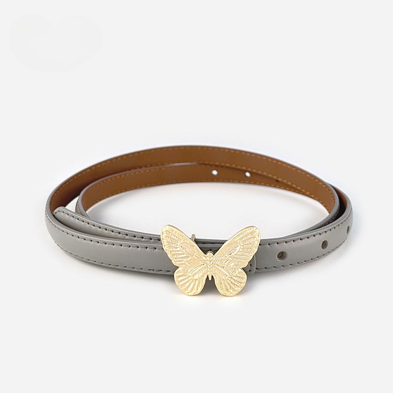 Fashion Womens Belts Pink Belt Elegant Gold Butterfly Buckle Belt Black Patent Leather Belts for Jeans Dresses