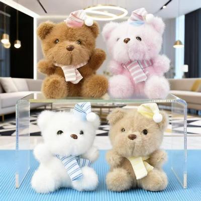 Adorable Bear Plush Hat & Keychain Doll