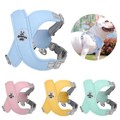 X Shaped Pet Dog Harness for Small Medium Dogs Reflective Adjustable Puppy Harness French Bulldog Chihuahua Walking Lead Leash