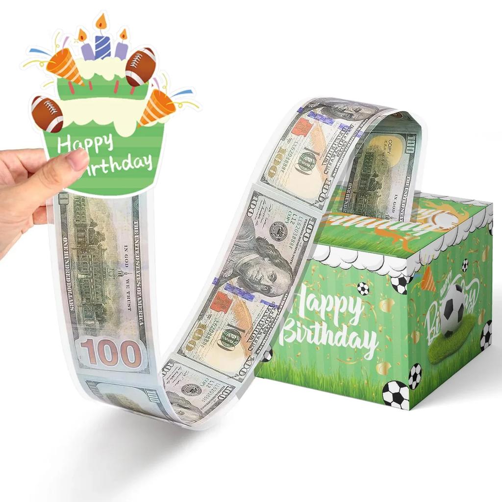 Christmas Birthday Party Surprise Money Pull Pouch Festival Celebration Holders for Cash DIY Surprise Present Money Box