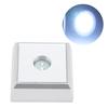 Square LED Lamp Base Stand Holder for Crystal Acrylic Statue Display Silver (Colorful Light)