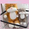 Adorable Plush Cat Toy Pillow With Striped Pattern Soft And Cuddly For Kids Girls