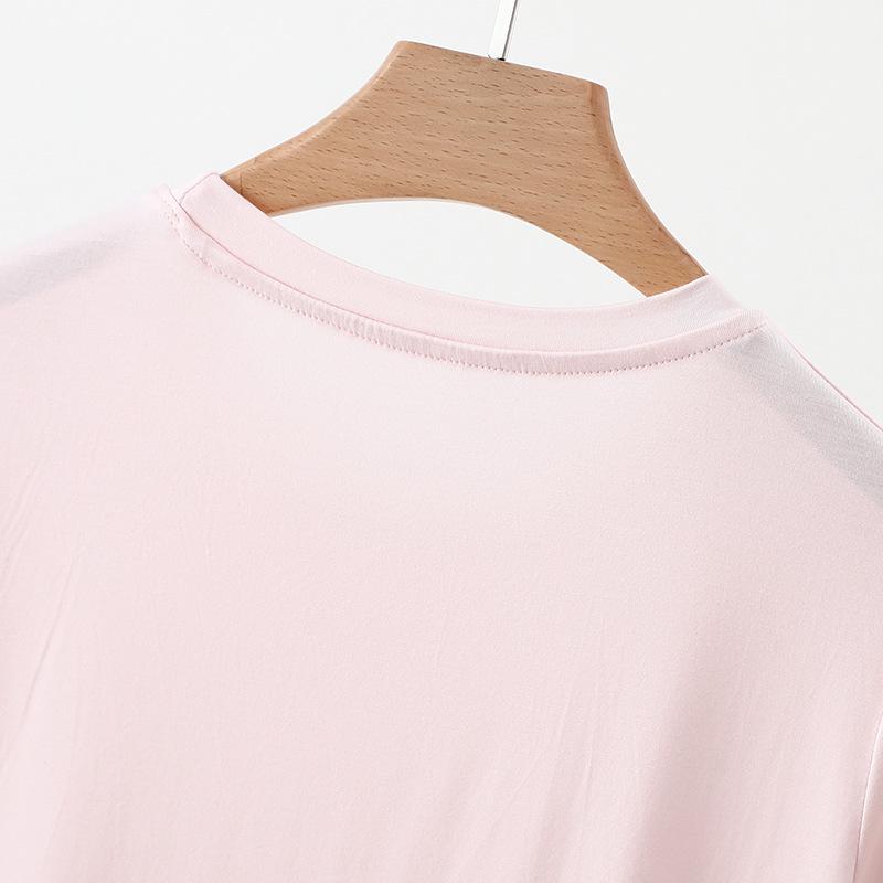 Women's Slimming U-Neck Short Sleeve Solid T-Shirt - Summer Fashion Basic