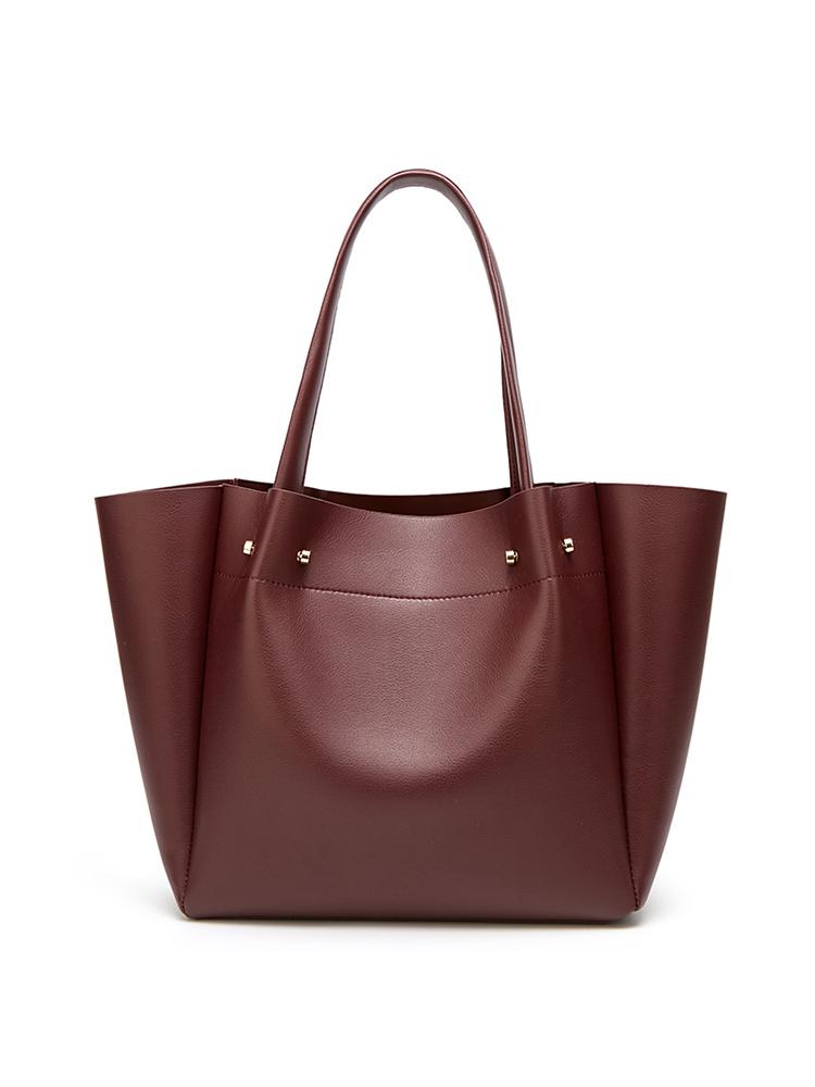 Largecapacity Pleated Tote Bag Shopping Bag 2026 New Portable Handbag Advanced New Pu Leather One-Shoulder Tote Handbag