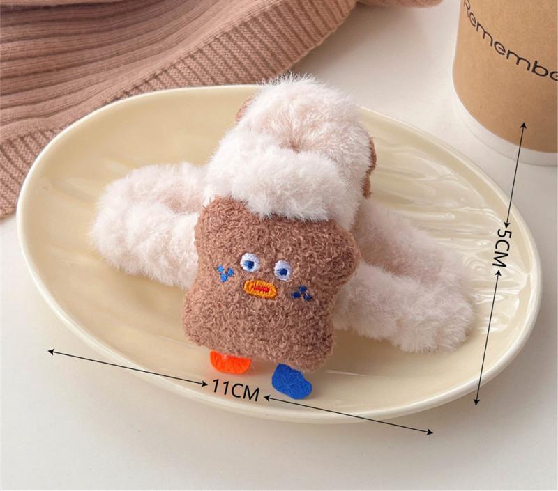 1/2/3Pcs Plush Heart Hair Clips For Women Autumn Winter Fur Hair Crab Clip Elegant Shark Hair Claws Headwear Hair Accessories