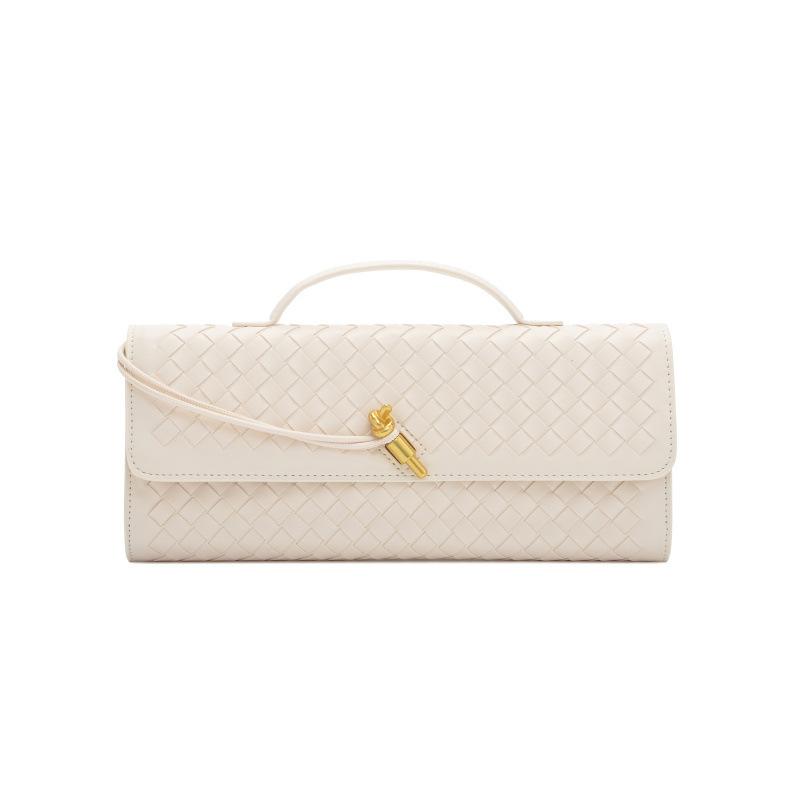 [Strict Selection] Niche Woven One-Shoulder Dinner Baguette Bag Fashionable Horizontal Clutch Bag Versatile Women'S Oblique Span Bag